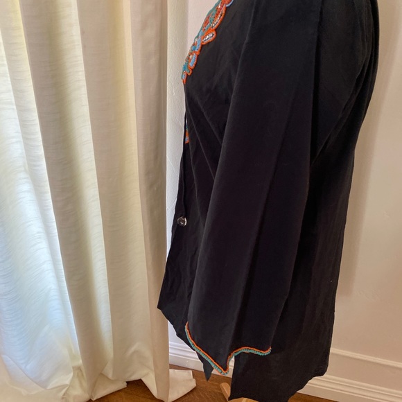 Turquoise embellished coverup in Black size M - Picture 7 of 7